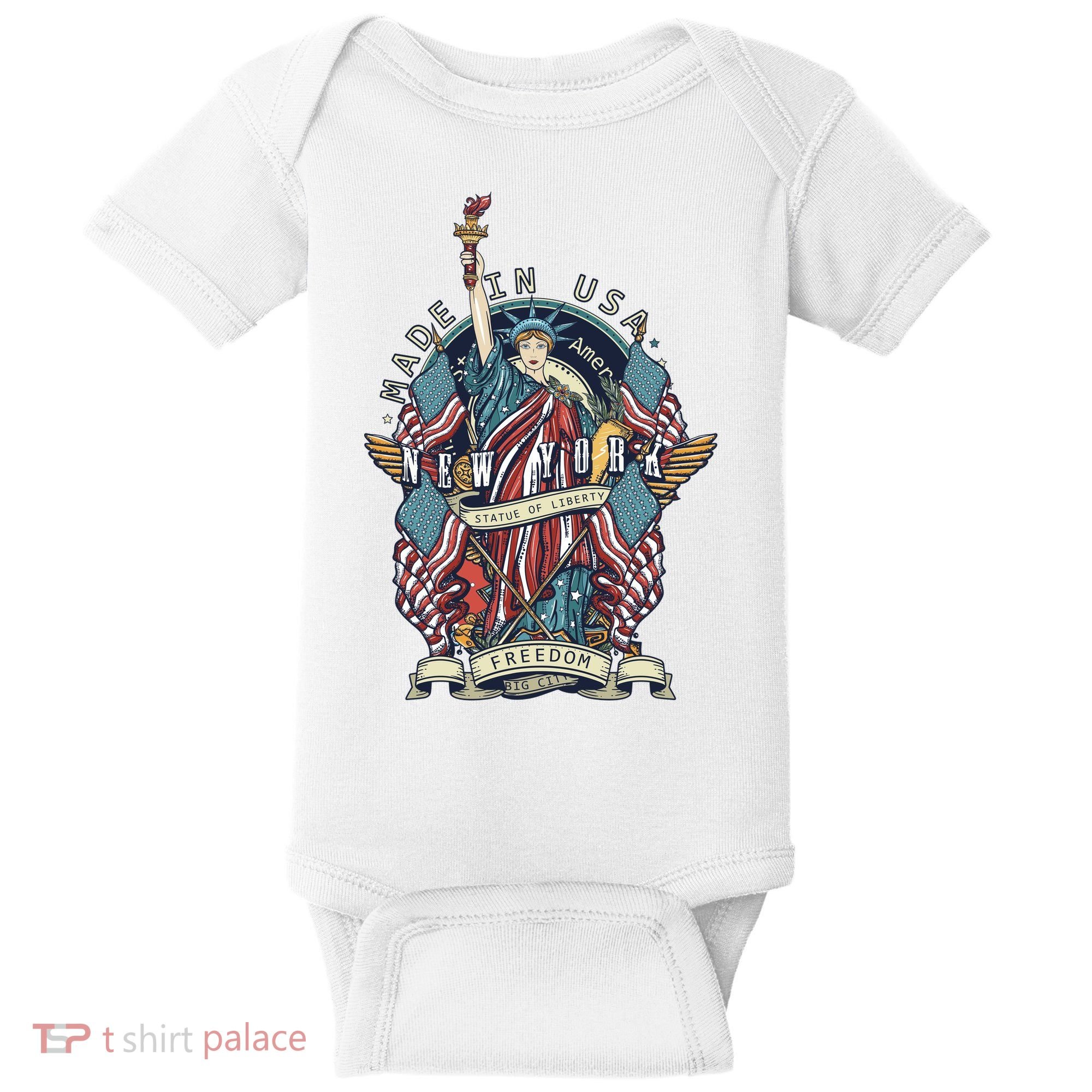 Statue Of Liberty New York Art Baby Bodysuit