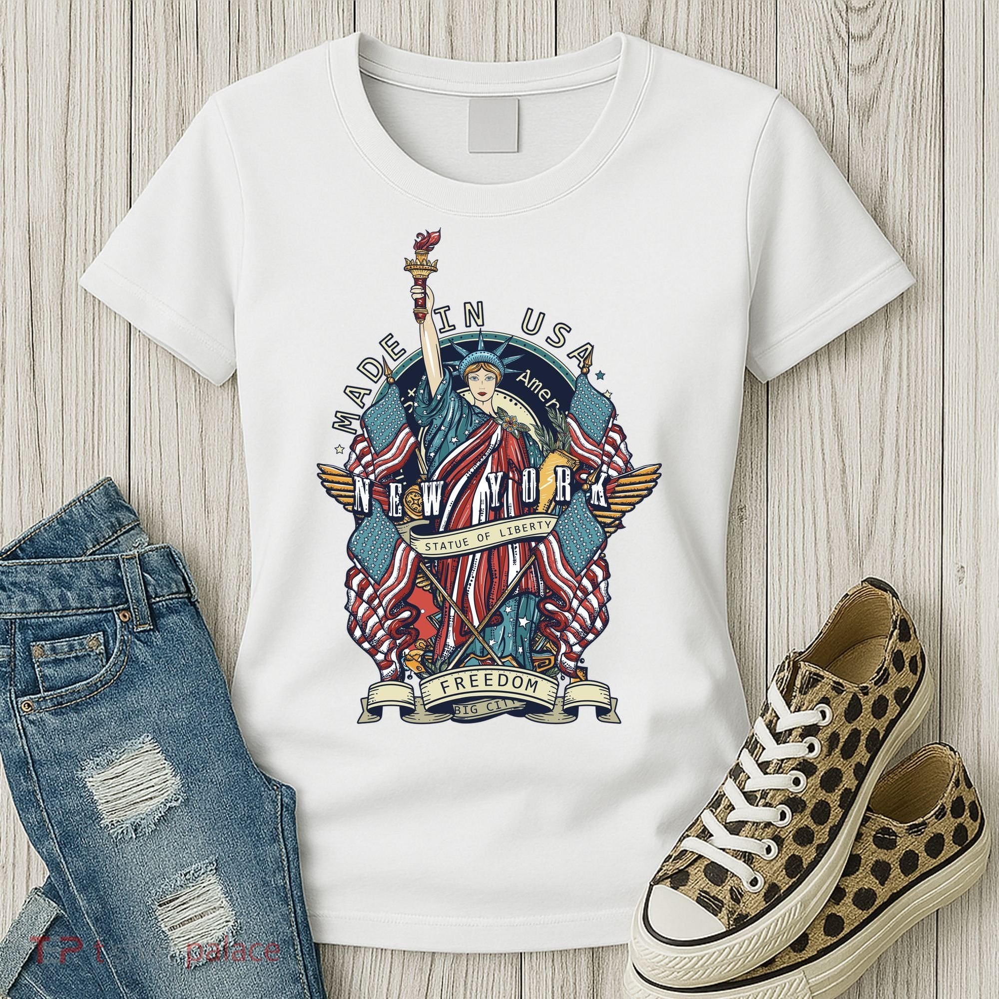 Statue Of Liberty New York Art Women's T-Shirt