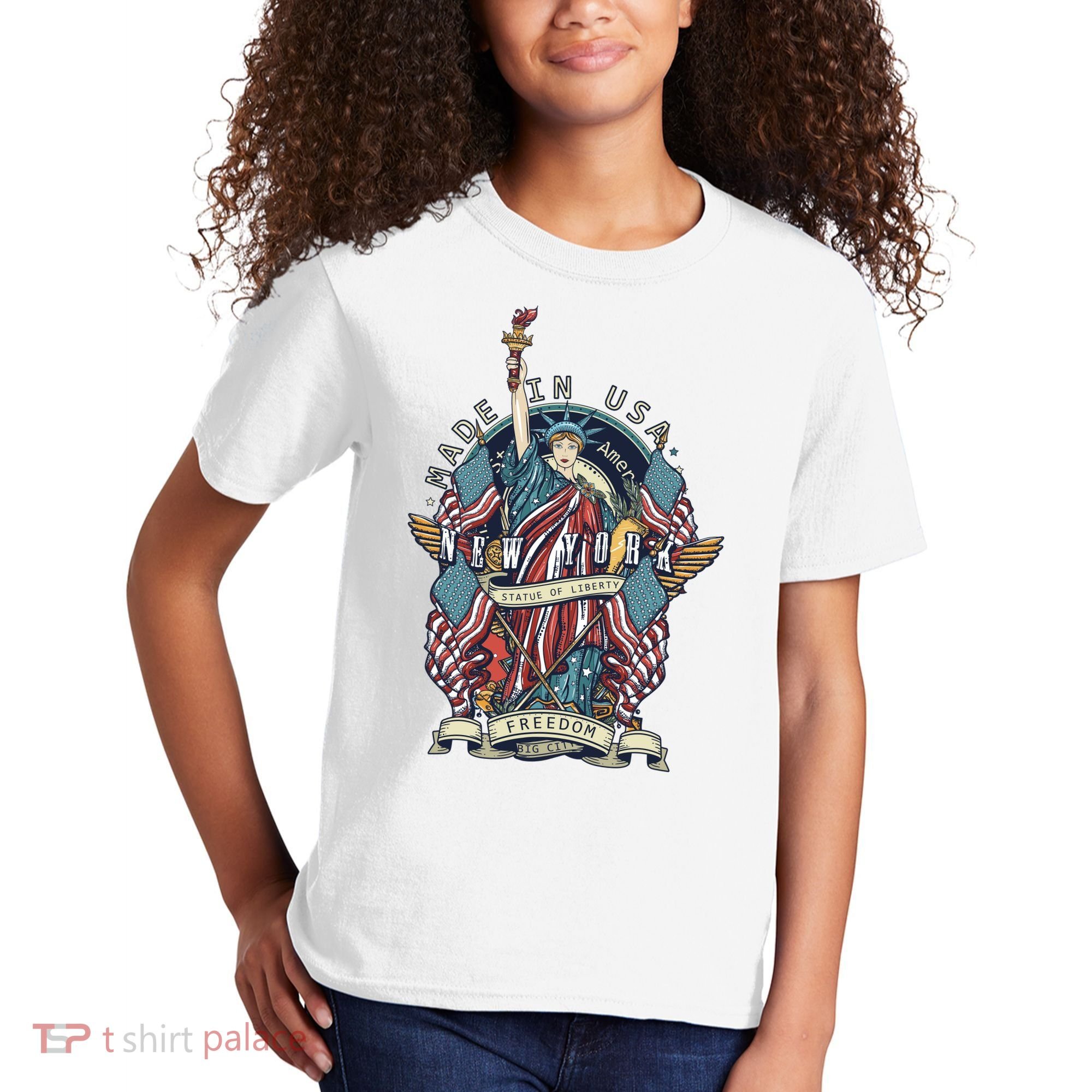 Statue Of Liberty New York Art Kids T-Shirt