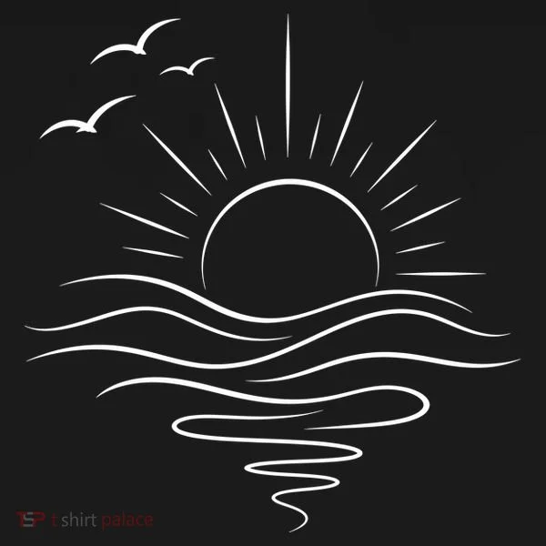 Sun Ocean Linear Graphic Boho Summer Beach Doggie Tank