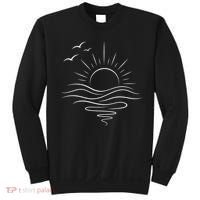 Sun Ocean Linear Graphic Boho Summer Beach Sweatshirt thumb 0
