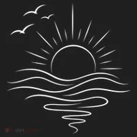 Sun Ocean Linear Graphic Boho Summer Beach Tumbler thumb 3