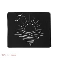 Sun Ocean Linear Graphic Boho Summer Beach Mousepad thumb 0