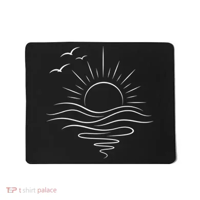 Sun Ocean Linear Graphic Boho Summer Beach Mousepad