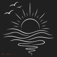 Sun Ocean Linear Graphic Boho Summer Beach Golf Towel thumb 3