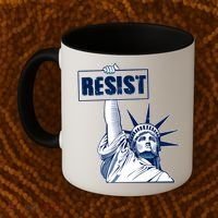 Statue of Liberty Resist Protest Fight Coffee Mug thumb 2