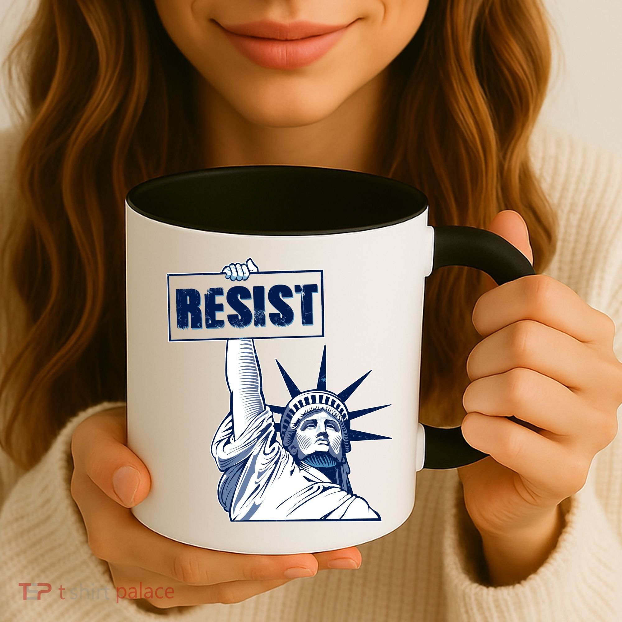 Statue of Liberty Resist Protest Fight Coffee Mug