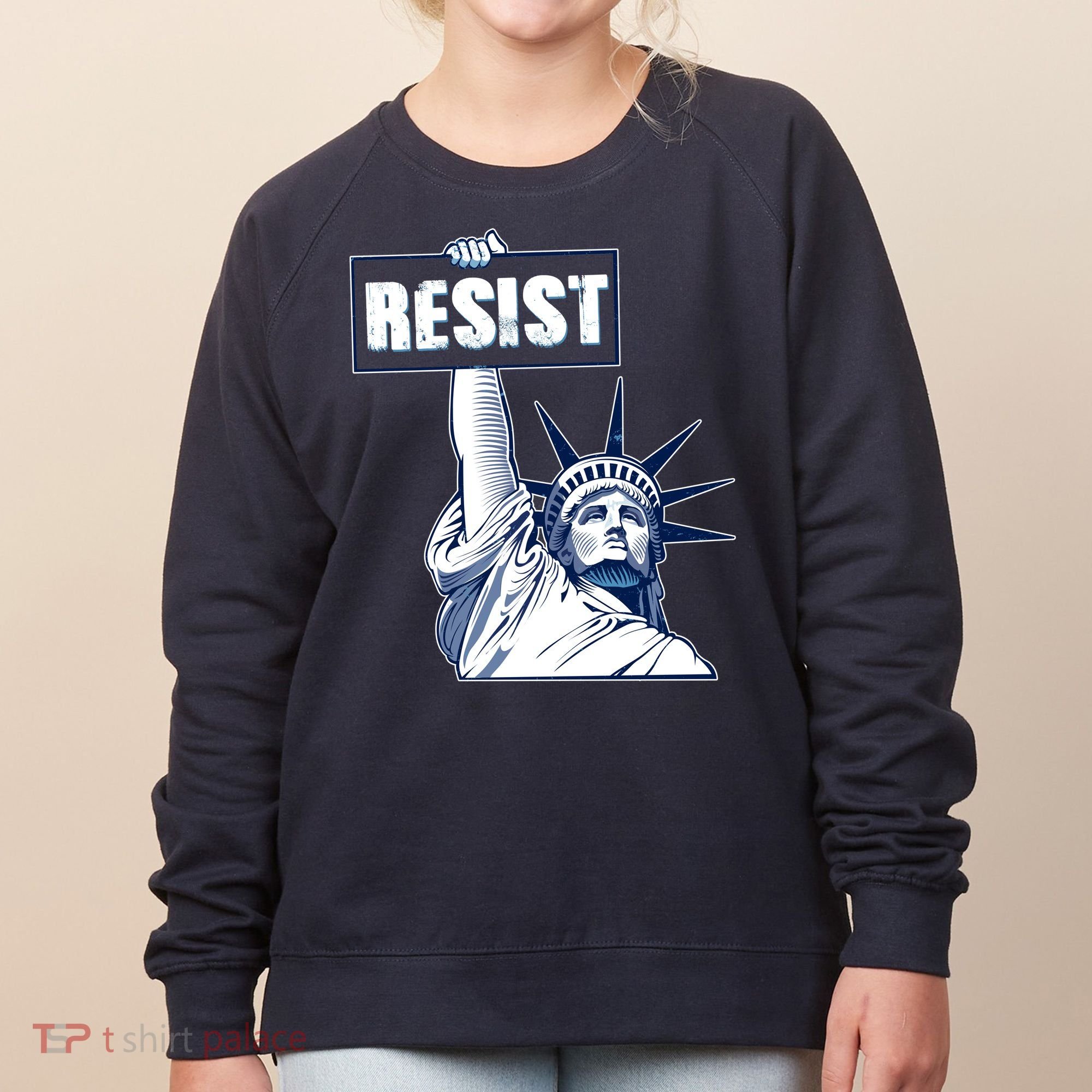 Statue of Liberty Resist Protest Fight Women's Sweatshirt