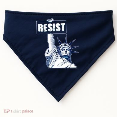 Statue of Liberty Resist Protest Fight USA-Made Doggie Bandana