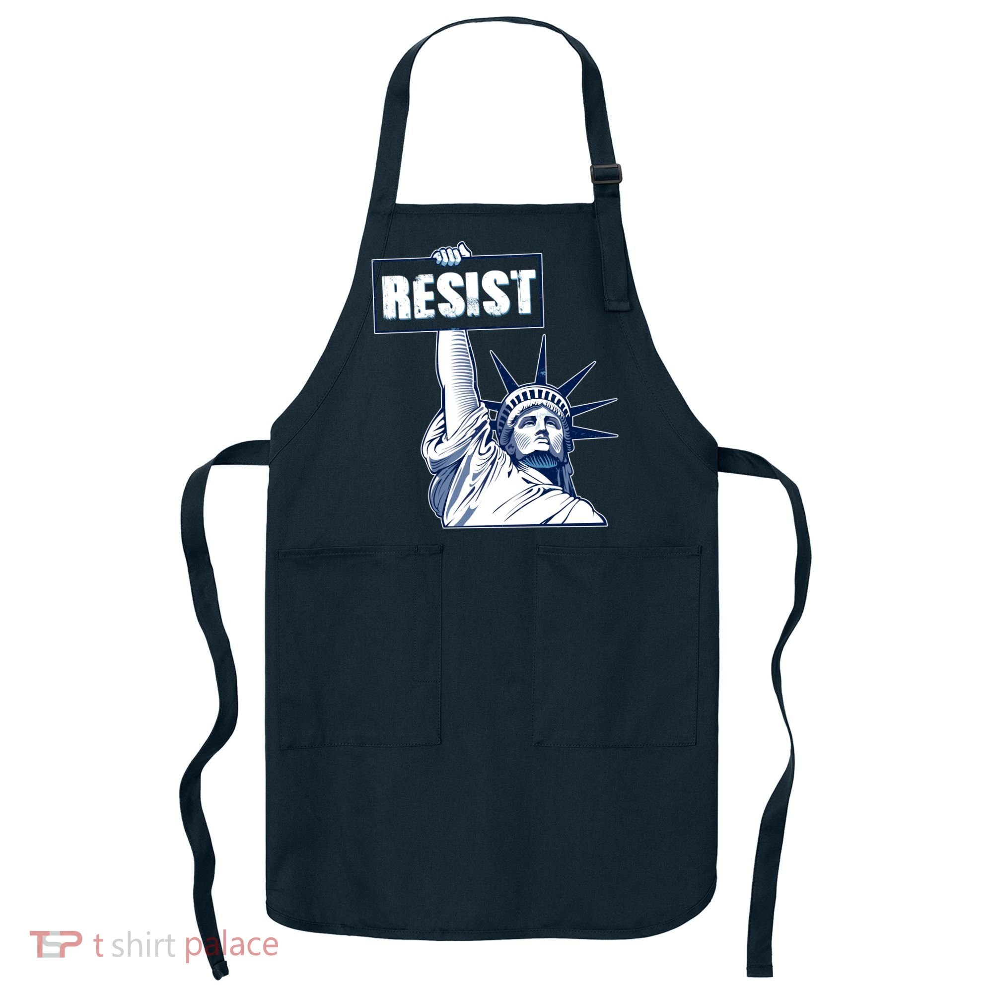Statue of Liberty Resist Protest Fight Apron
