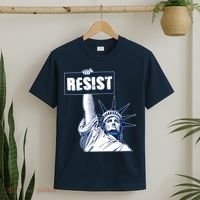 Statue of Liberty Resist Protest Fight T-Shirt thumb 2