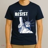 Statue of Liberty Resist Protest Fight T-Shirt thumb 3