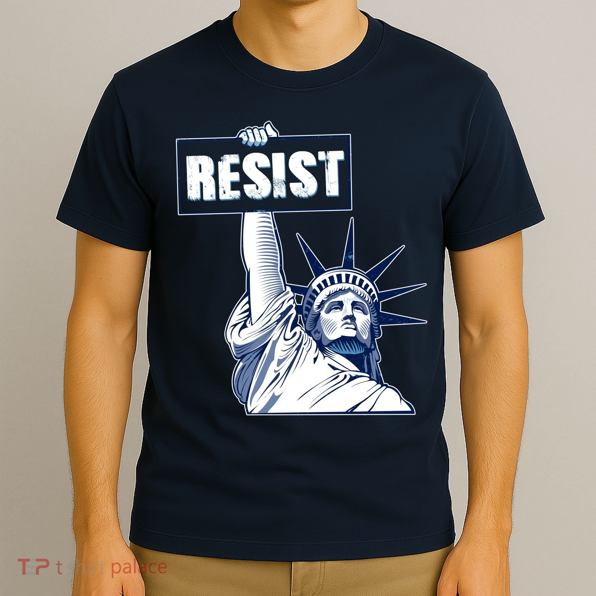 Statue of Liberty Resist Protest Fight T-Shirt