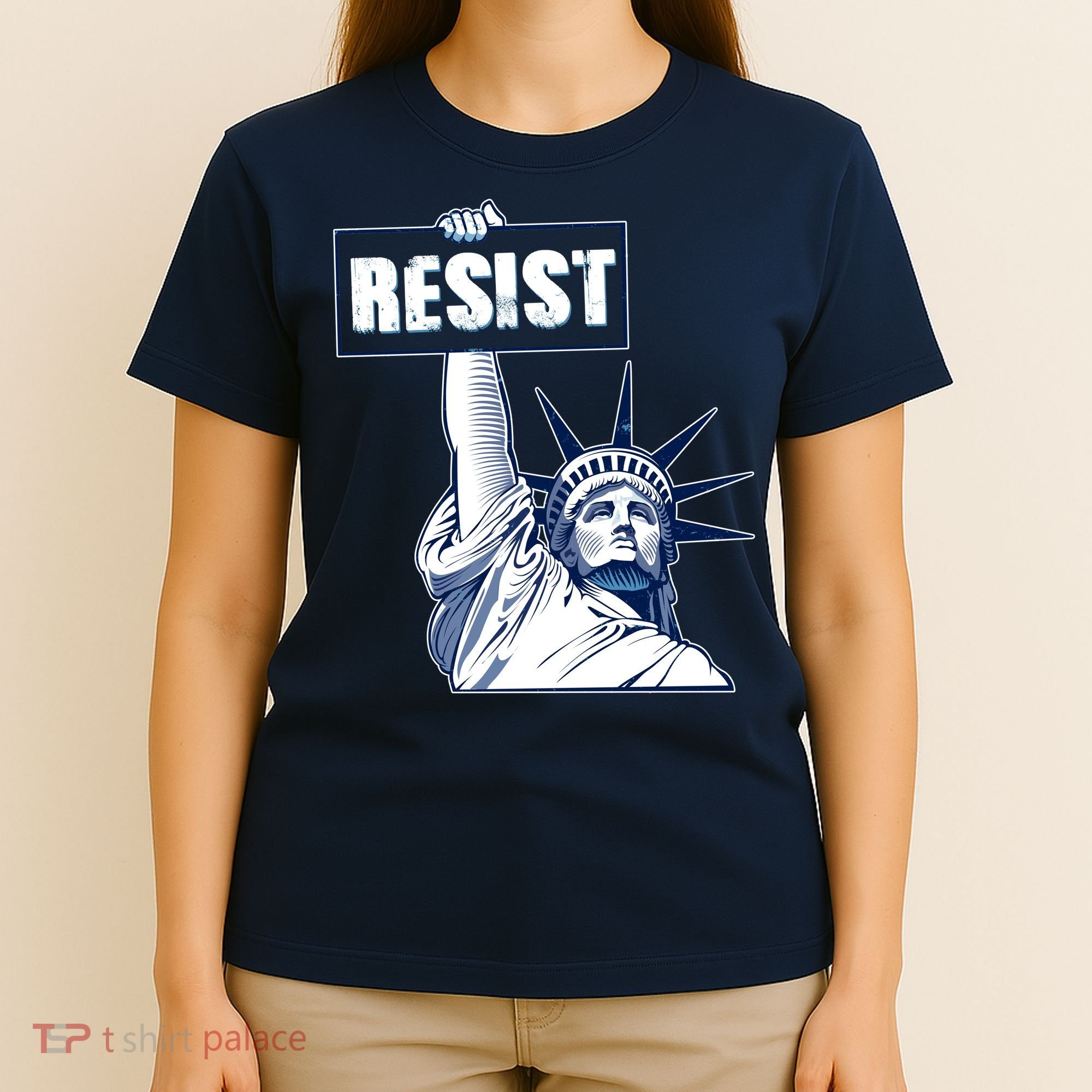 Statue of Liberty Resist Protest Fight T-Shirt