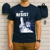 Statue of Liberty Resist Protest Fight T-Shirt thumb 6