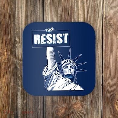Statue of Liberty Resist Protest Fight Coaster