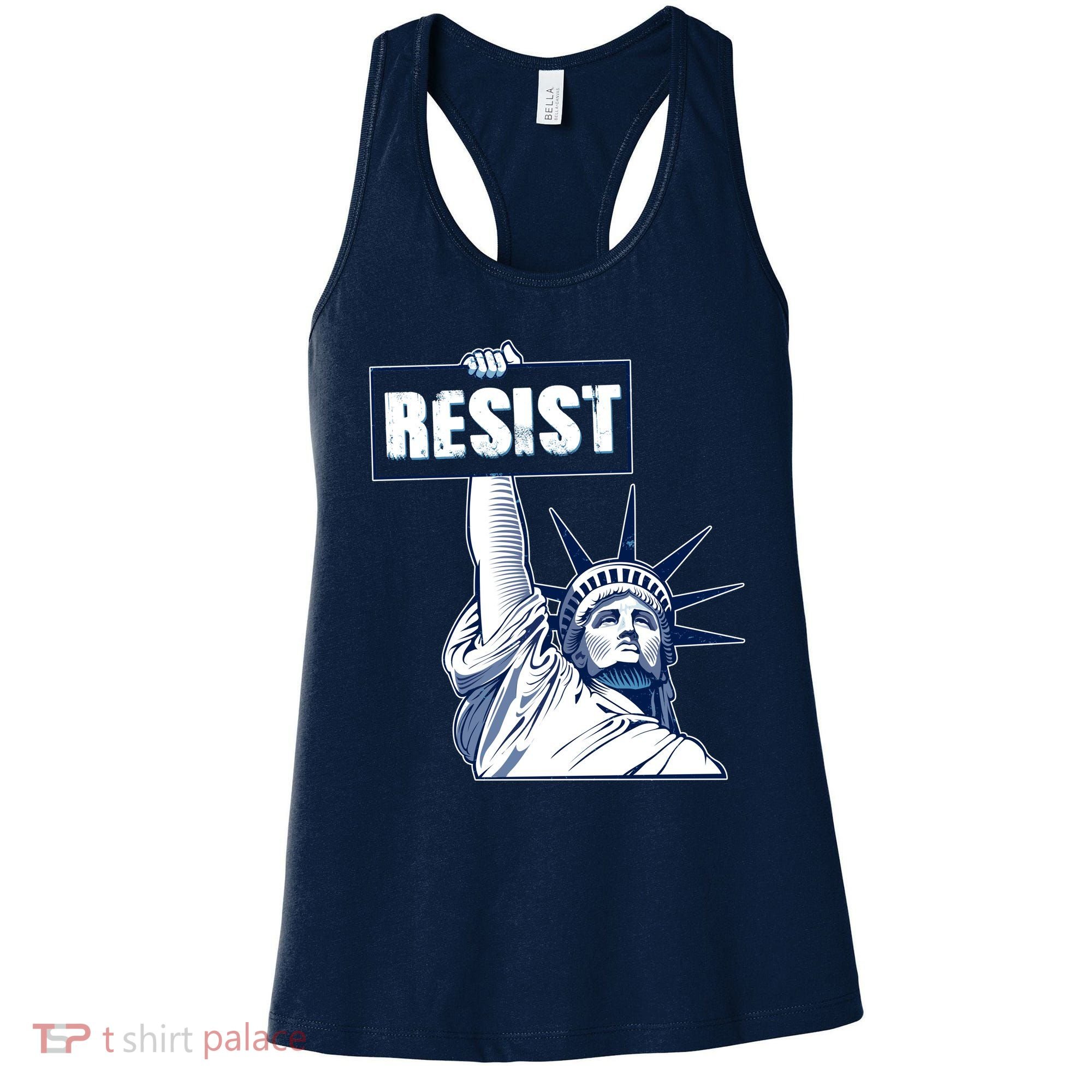 Statue of Liberty Resist Protest Fight Women's Tank Top