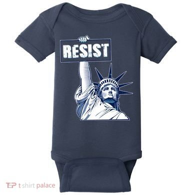 Statue of Liberty Resist Protest Fight Baby Bodysuit