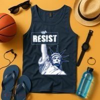 Statue of Liberty Resist Protest Fight Tank Top thumb 4