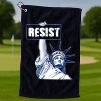 Statue of Liberty Resist Protest Fight Golf Towel thumb 1