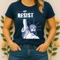 Statue of Liberty Resist Protest Fight Women's T-Shirt thumb 2