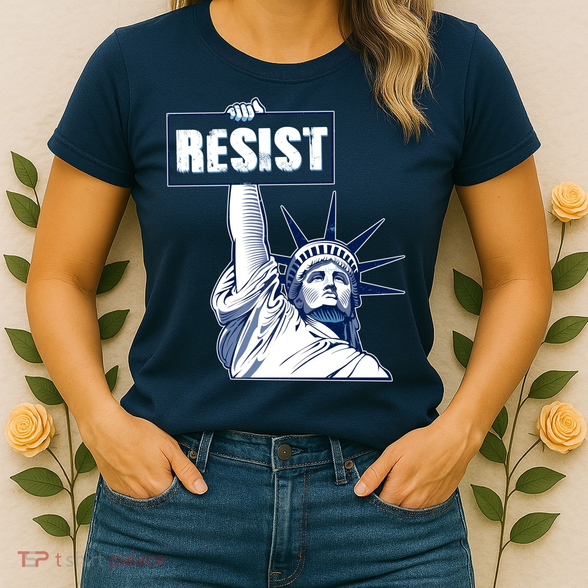 Statue of Liberty Resist Protest Fight Women's T-Shirt