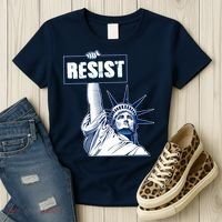 Statue of Liberty Resist Protest Fight Women's T-Shirt thumb 3