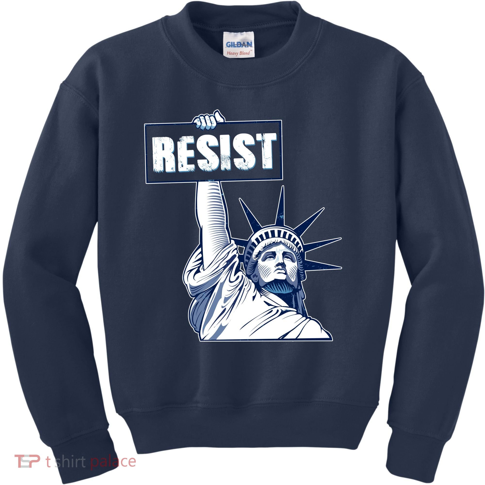 Statue of Liberty Resist Protest Fight Kids Sweatshirt