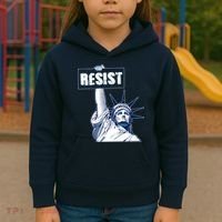 Statue of Liberty Resist Protest Fight Kids Hoodie thumb 3