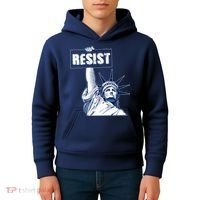 Statue of Liberty Resist Protest Fight Kids Hoodie thumb 4
