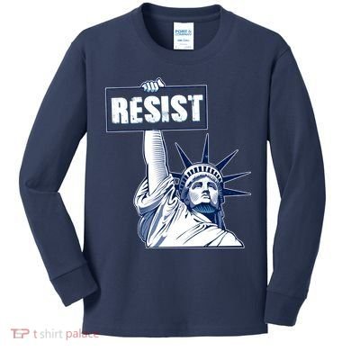 Statue of Liberty Resist Protest Fight Kids Long Sleeve Shirt