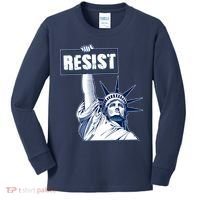 Statue of Liberty Resist Protest Fight Kids Long Sleeve Shirt thumb 0