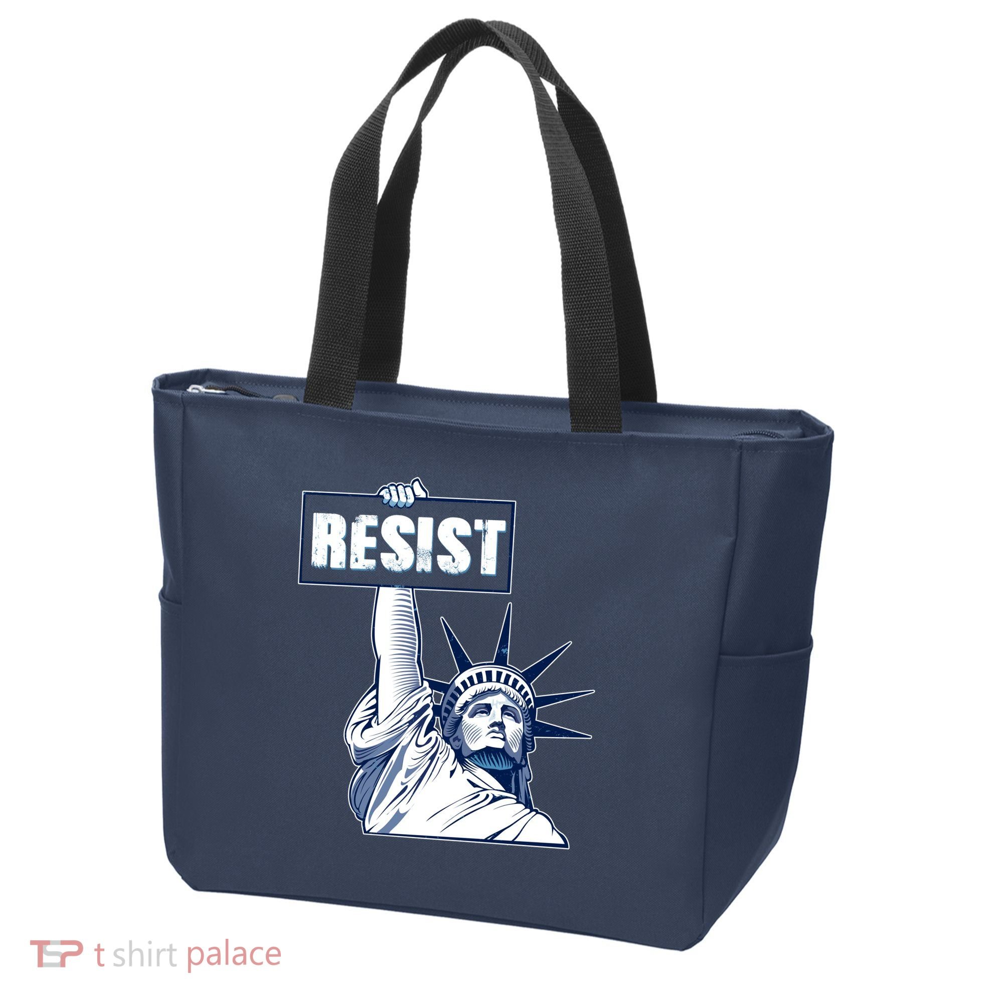 Statue of Liberty Resist Protest Fight Tote Bag