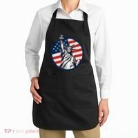 Statue Of Liberty With American Flag Fourth Of July Apron thumb 2