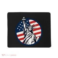 Statue Of Liberty With American Flag Fourth Of July Mousepad thumb 0