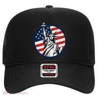 Statue Of Liberty With American Flag Fourth Of July Hat thumb 0