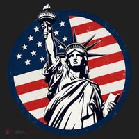 Statue Of Liberty With American Flag Fourth Of July Hat thumb 2