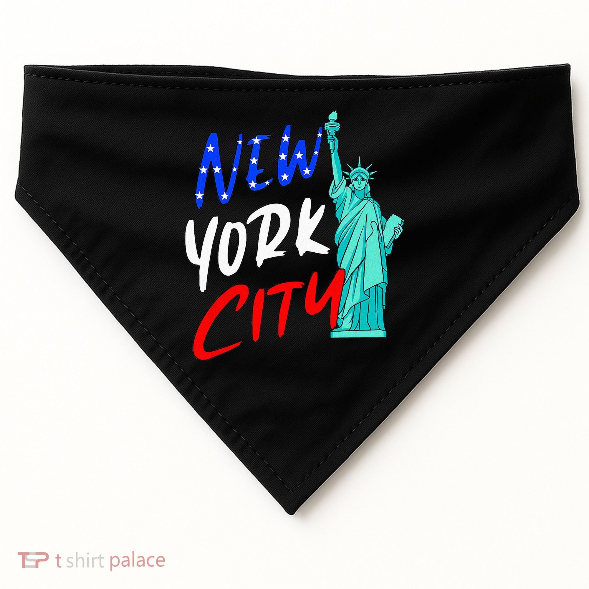 Statue Of Liberty New York City Souvenirs USA-Made Doggie Bandana