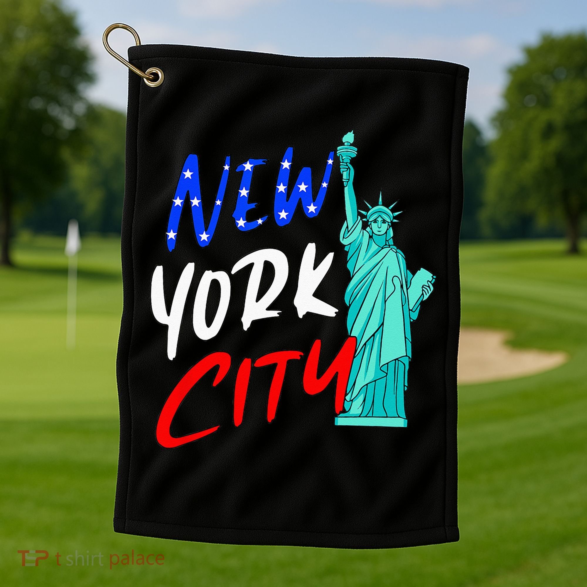 Statue Of Liberty New York City Souvenirs Golf Towel