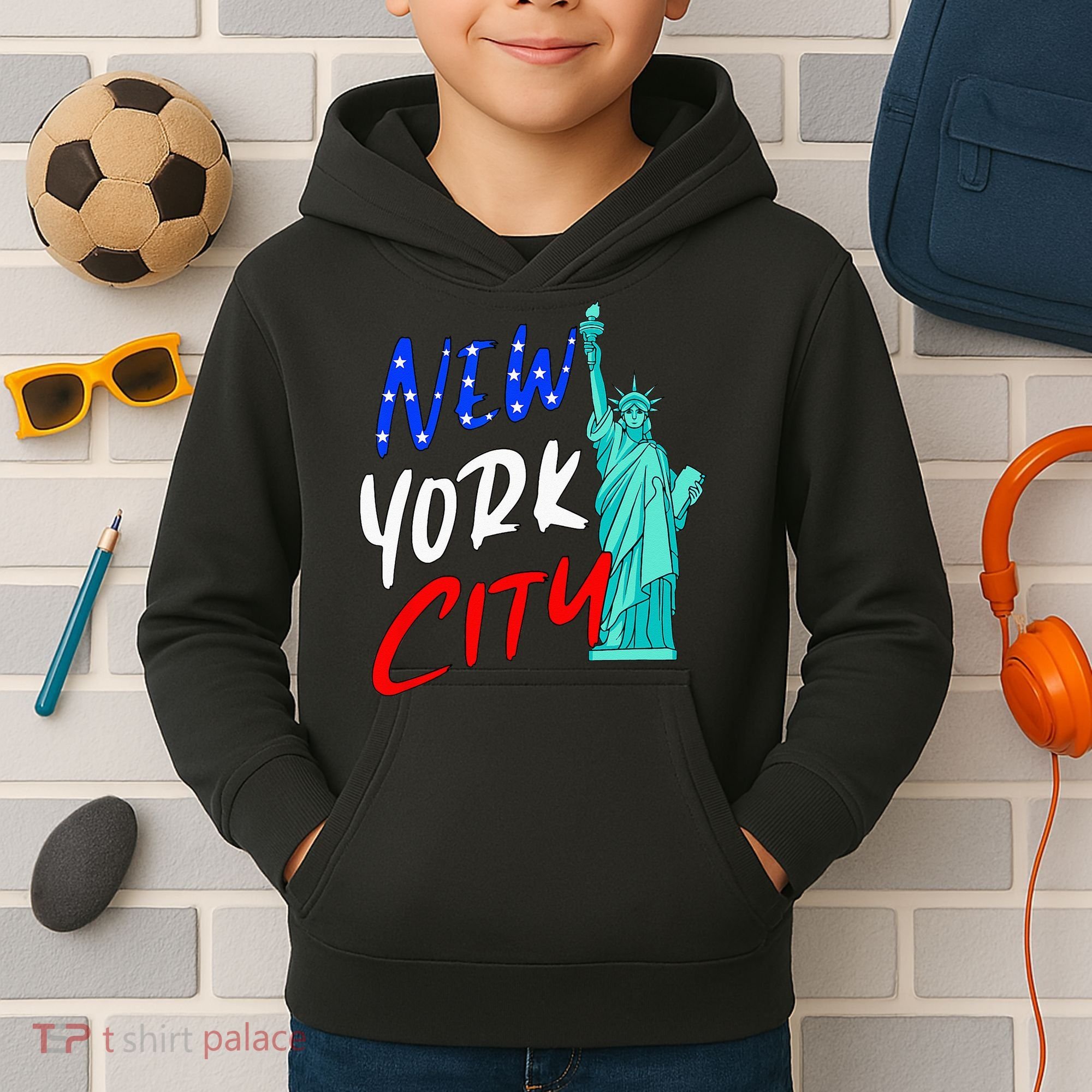 Statue Of Liberty New York City Souvenirs Kids Hoodie