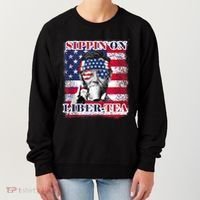 Sippin On Liberty 4th Of July Men Abraham Lincoln Flag Funny Women's Sweatshirt thumb 0