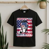 Sippin On Liberty 4th Of July Men Abraham Lincoln Flag Funny T-Shirt thumb 2