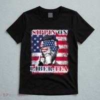 Sippin On Liberty 4th Of July Men Abraham Lincoln Flag Funny T-Shirt thumb 5