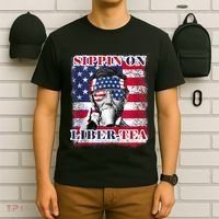 Sippin On Liberty 4th Of July Men Abraham Lincoln Flag Funny T-Shirt thumb 6