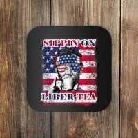 Sippin On Liberty 4th Of July Men Abraham Lincoln Flag Funny Coaster thumb 0
