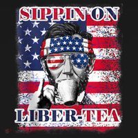 Sippin On Liberty 4th Of July Men Abraham Lincoln Flag Funny Women's Hoodie thumb 2