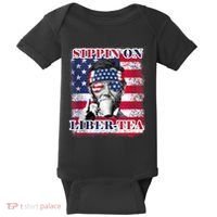 Sippin On Liberty 4th Of July Men Abraham Lincoln Flag Funny Baby Bodysuit thumb 0