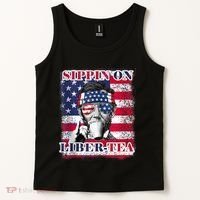 Sippin On Liberty 4th Of July Men Abraham Lincoln Flag Funny Tank Top thumb 2
