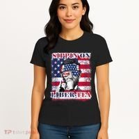 Sippin On Liberty 4th Of July Men Abraham Lincoln Flag Funny Women's T-Shirt thumb 4