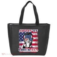 Sippin On Liberty 4th Of July Men Abraham Lincoln Flag Funny Tote Bag thumb 0